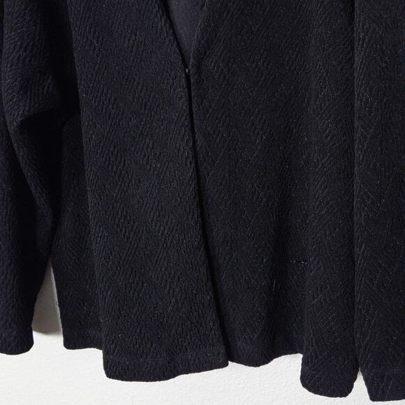 Citiknits Textured Open Cardigan Black Women’s 3X Chic Minimalism - Picture 5 of 12